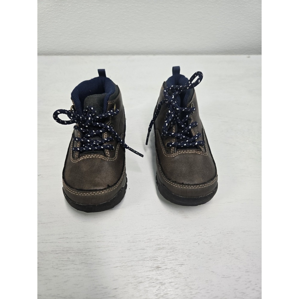 Toddler Boys CARTER'S Brown Blue Ankle Boots Shoes 8